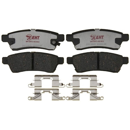 R/M Brakes BRAKE PADS OEM OE Replacement Hybrid Technology Includes Mounting Hardware EHT1100H